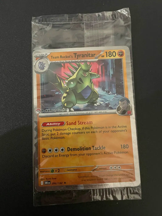 Team Rocket's Tyranitar DRI 096 PC Stamp