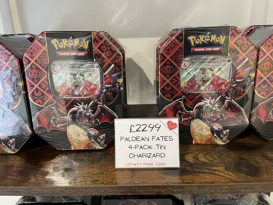 Paldean Fates 4 Pack Tin (Charizard)